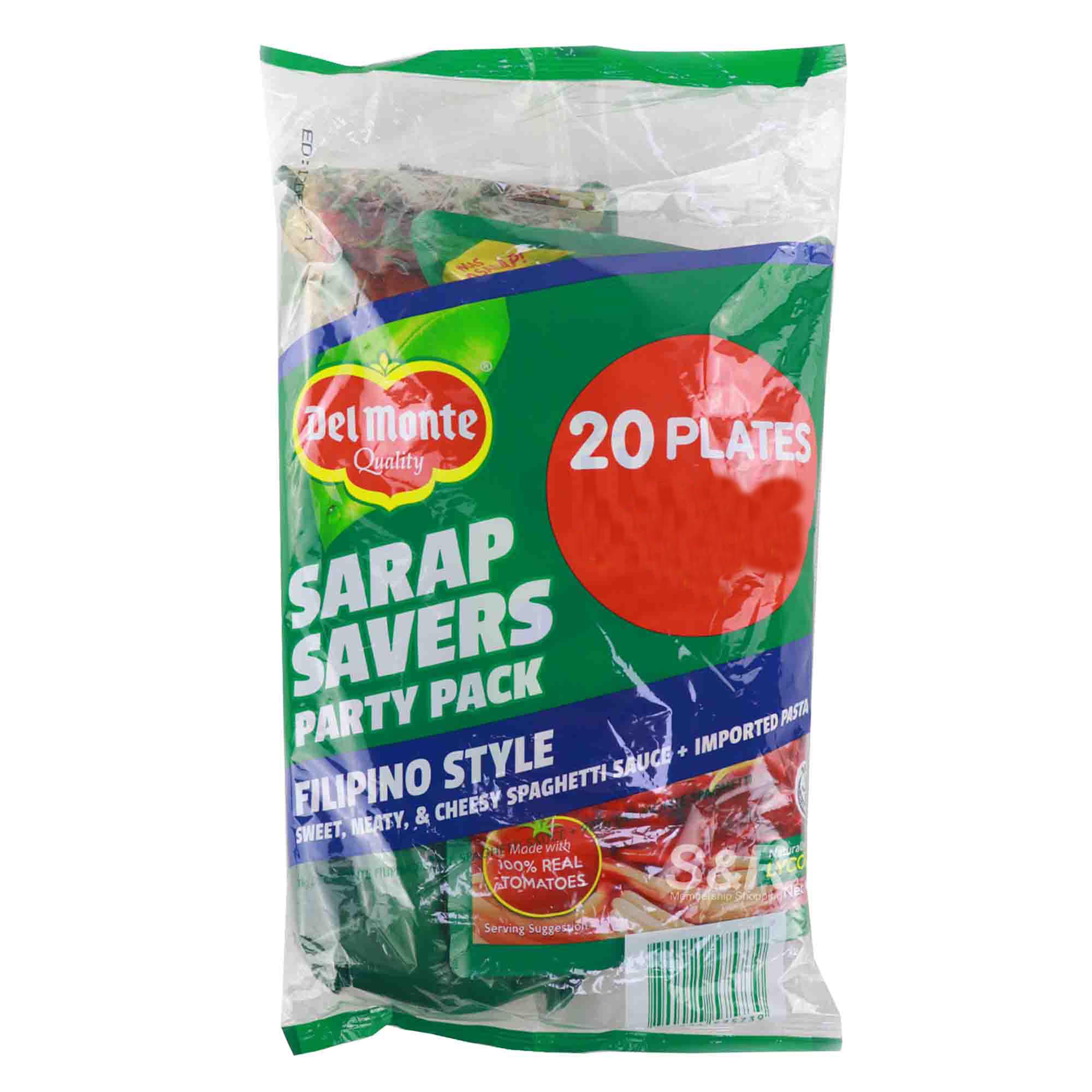 Del Monte Sarap Savers Party Pack Filipino Style Spaghetti 1 set Del Monte Sarap Savers Party Pack Filipino Style Spaghetti 1 set